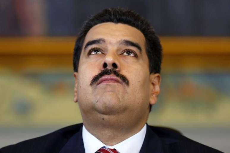 <p>Presidente da Venezuela, Nicolás Maduro, durante coletiva de imprensa no Palácio Miraflores, em Caracas</p>
