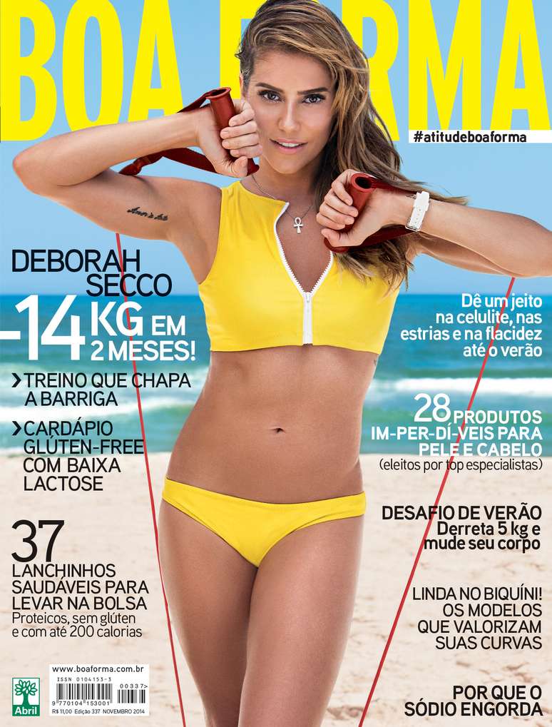 Deborah Secco é capa da revista Boa Forma de novembro 