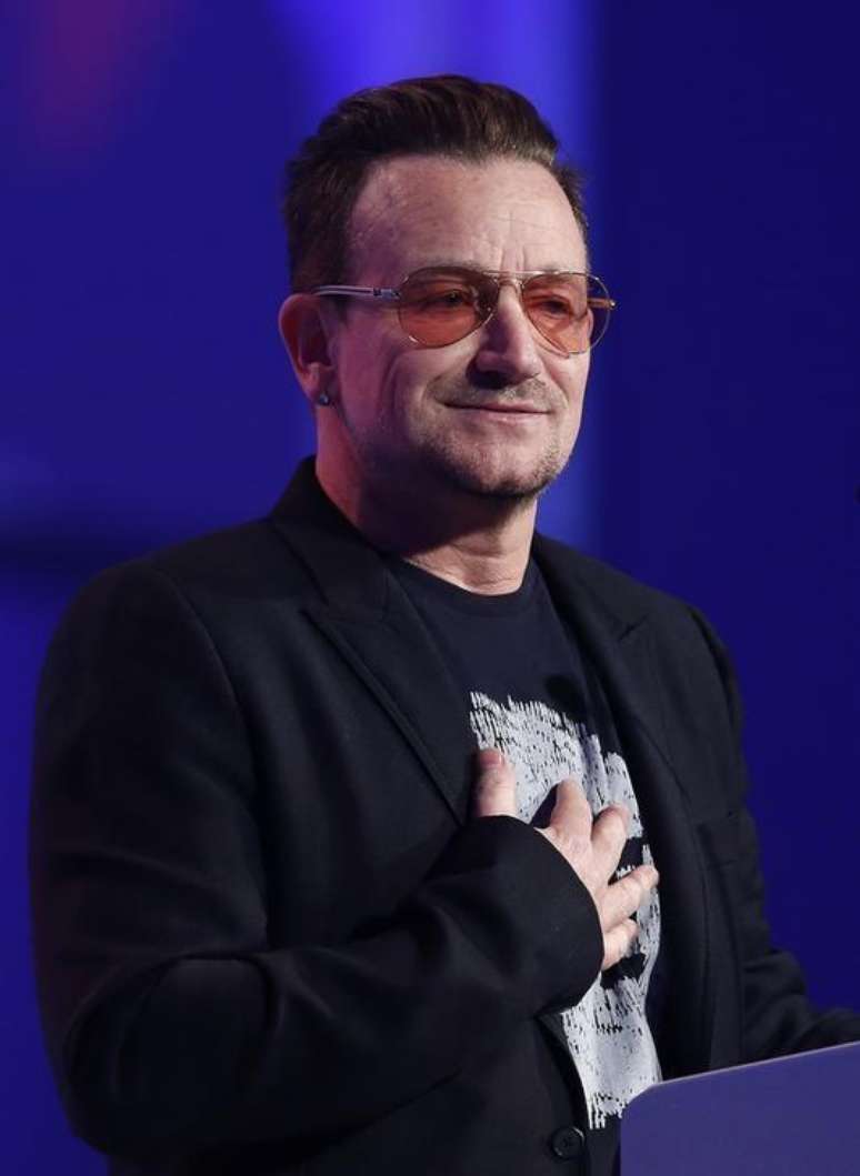 Singer Bono of U2 speaks at the European People's Party (EPP) Elections Congress in Dublin March 7, 2014.