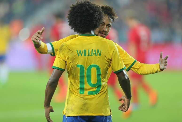 <p>Willian e Neymar foram os protagonistas nesta quarta-feira</p>