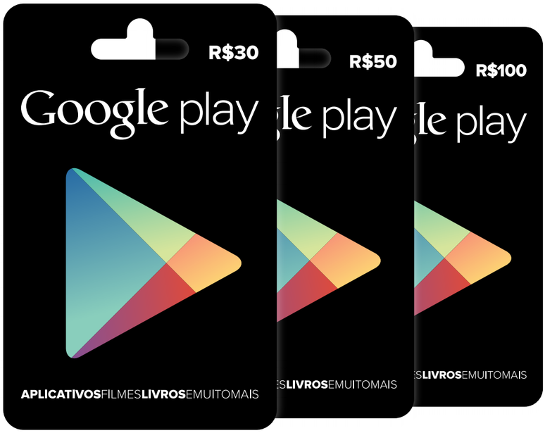 Créditos Google Play com Pix - Vales-presente