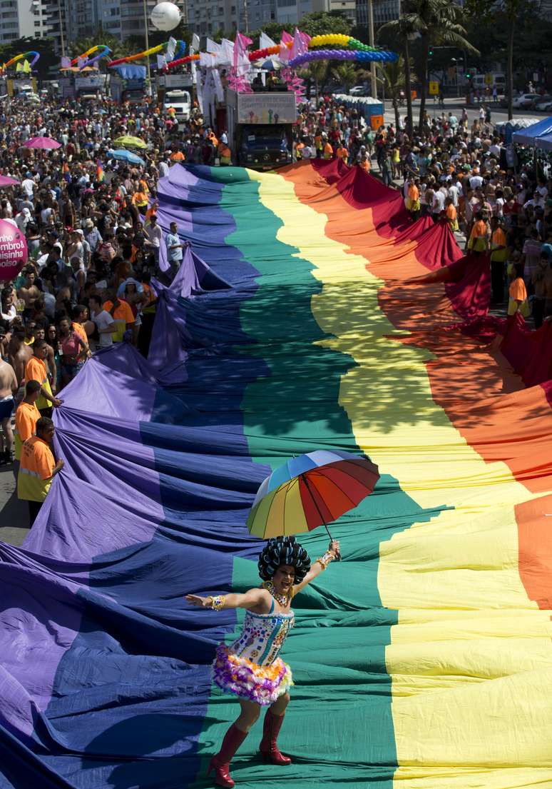 <p>Parada Gay realizada no Rio de Janeiro em 2014</p>