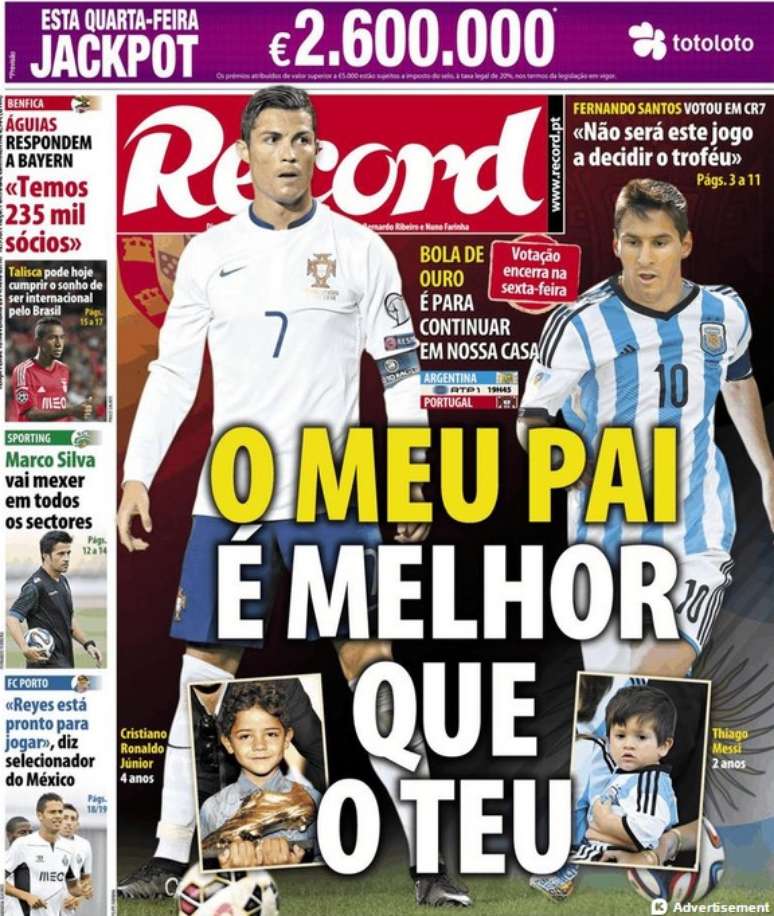 Capa Jornal O Jogo - 11 outubro 2022 