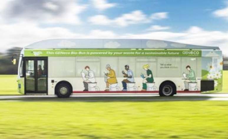 <p>O chamado Bio-Bus tem 40 assentos e opera com gás biometano, gerado a partir do tratamento de esgoto e lixo doméstico</p>