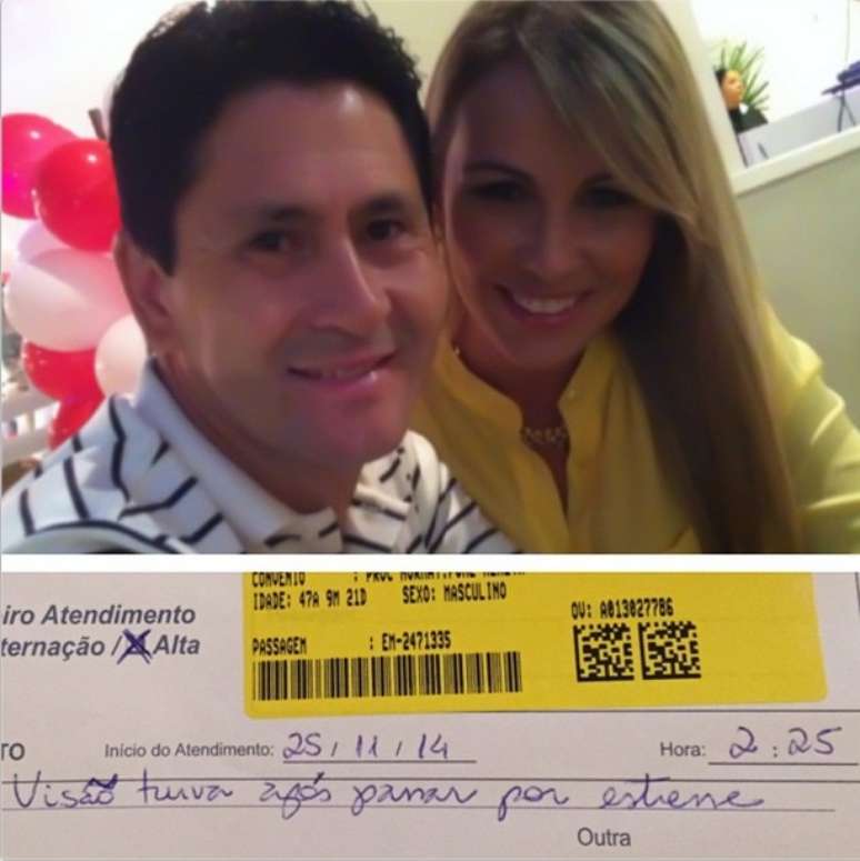 A esposa de Gian, Tati Moreto, informou pelo Instagram a alta hospitalar do marido