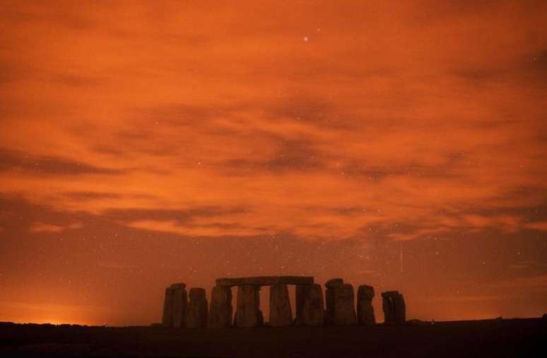 Vista de Stonehenge, na Inglaterra. 13/08/2014