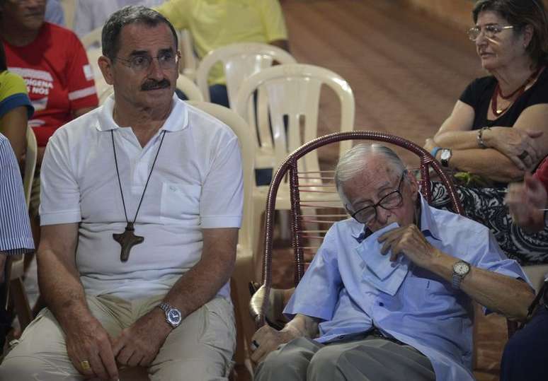 <p>Dom Adriano, bispo de S&atilde;o F&eacute;lix do Araguaia, e dom Pedro Casald&aacute;liga, bispo em&eacute;rito&nbsp;</p>