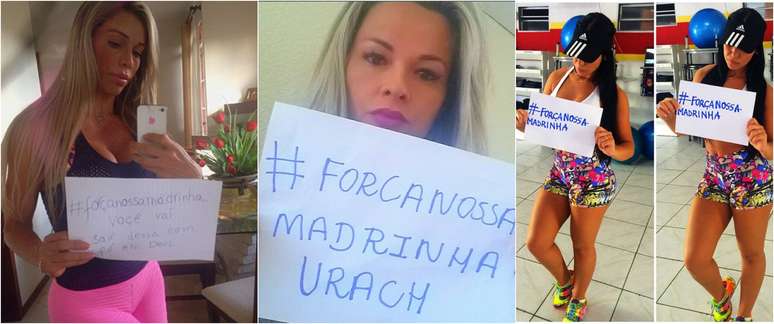 Modelos fazem campanha pela melhora de Andressa Urach 