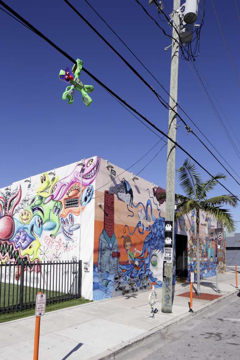 Mural de arte em Wynwood em Miami, EUA