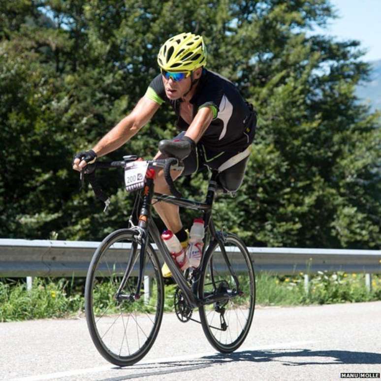 <p>Haettich desenvolveu t&eacute;cnica especial para pedalar em montanhas</p>