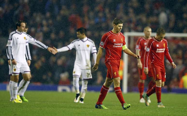 <p>Liverpool foi eliminado pelo Basel na fase de grupos da Champions League</p>