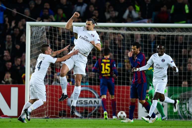 <p>Ibrahimovic marcou o único gol do PSG no jogo</p>