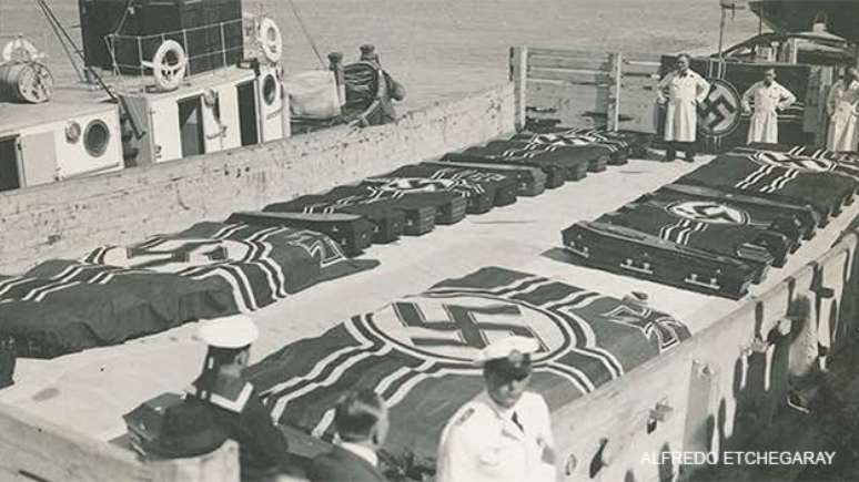 <p>Dois remanescentes da tripula&ccedil;&atilde;o do Graf Spee vivem na Argentina e um no Uruguai</p>