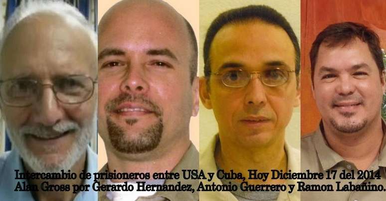 Prisioneiros americano e cubanos que foram "trocados" entre os dois países