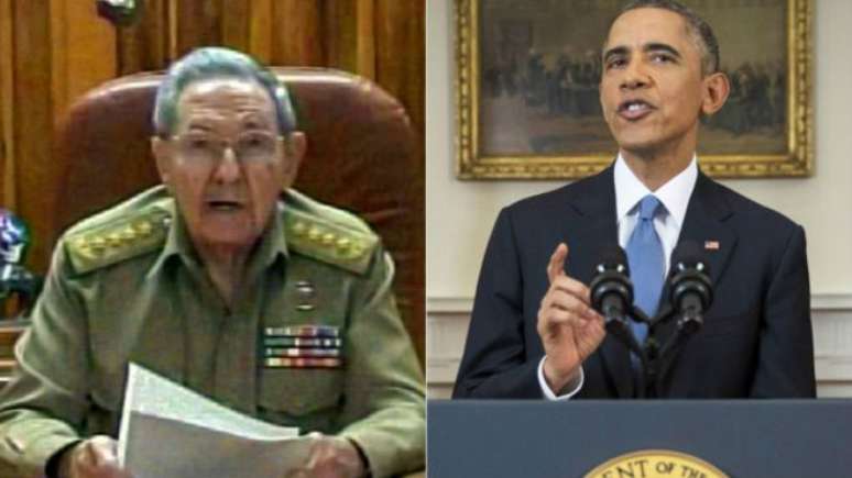 <p>Obama e Raul Castro discursaram ontem sobre a retomada de relações diplomáticas entre países</p>