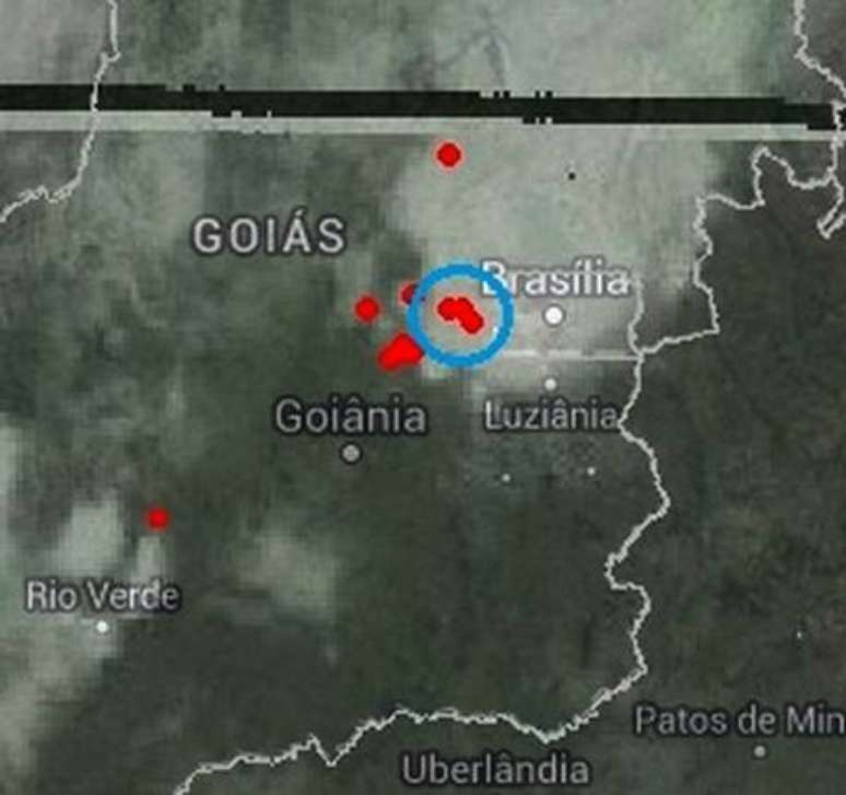 <p>Fênomeno aconteceu durante a tempestade que atingiu o DF</p>