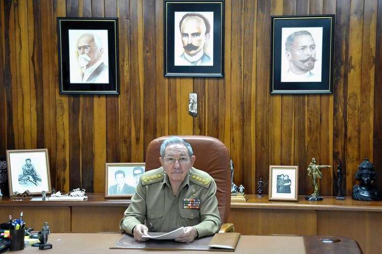 Presidente cubano Raúl Castro faz declaração televisionada. 16/12/2014.