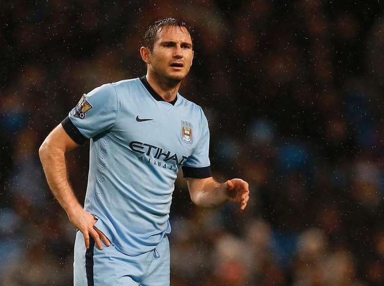 Jogador do Manchester City Frank Lampard durante partida contra o Sunderland pelo Campeonato Ingl&ecirc;s, no Est&aacute;dio Etihad, em Manchester, norte da Inglaterra. 1/01/2015.