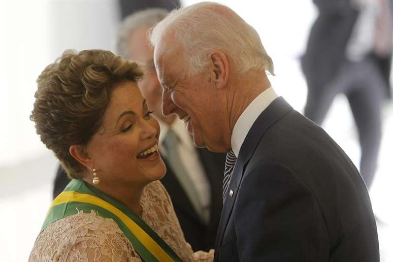 <p>Dilma Rousseff e o&nbsp;vice-presidente dos Estados Unidos, Joe Biden</p>