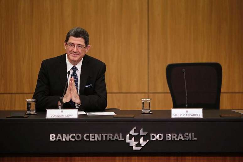 <p>Novo ministro da Fazenda, Joaquim Levy, durante discurso de posse de cargo, em Brasília</p>