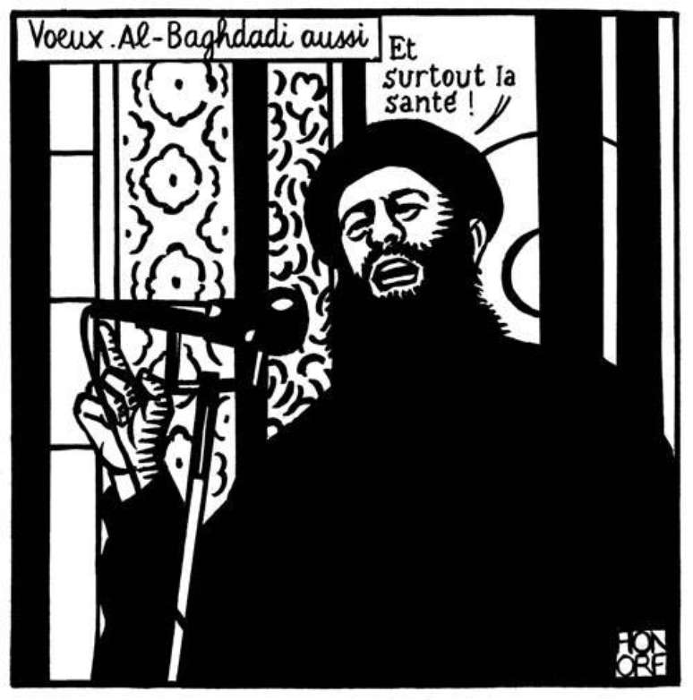 última charge do Facebook do Charlie Hebdo