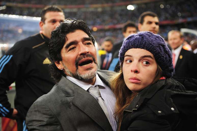 <p>Dalma Maradona é muito apegada ao pai, Diego</p>