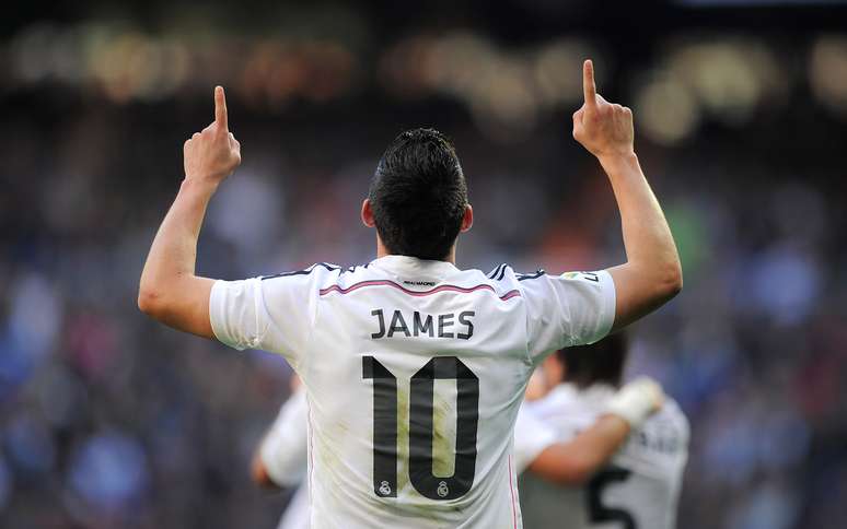 <p>James abriu o placar para o Real Madrid na partida</p>
