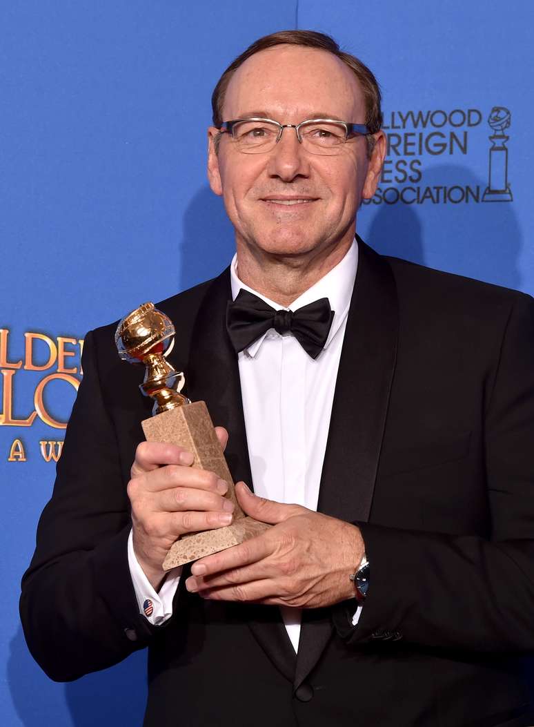 <p>Kevin Spacey venceu o Globo de Ouro de&nbsp;melhor ator em s&eacute;rie dram&aacute;tica por sua atua&ccedil;&atilde;o em &#39;House of Cards&#39;</p>