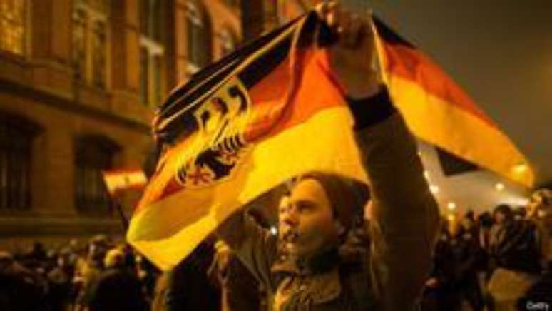 Protesto anti-islã em Dresden (Getty)