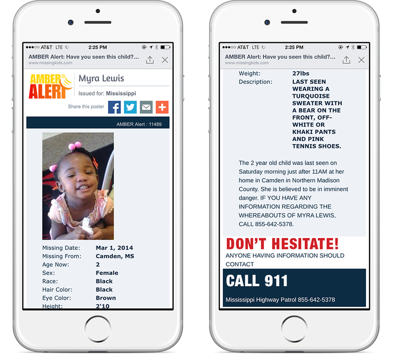 O programa Amber Alerts existe desde 1996 e já conseguiu recuperar 725 crianças