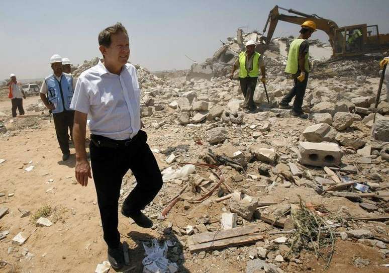 Jens-Anders Toyberg-Frandzen, da ONU, em visita à Faixa de Gaza em 2009. 09/07/2009