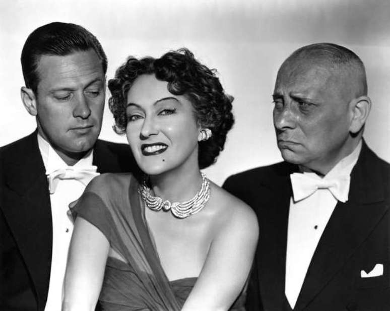 Holden, Swanson e von Stroheim em Crepúsculo dos Deuses (Foto: Reprodução/Story Hollywood)