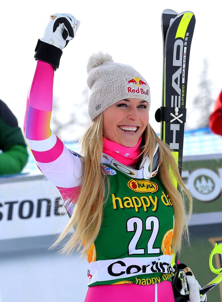 <p>Linda namorada de Woods, Lindsey Vonn venceu pela 63ª vez na carreira uma prova da Copa do Mundo de Esqui Alpino</p>