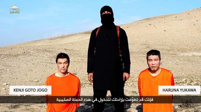 <p>Os dois japoneses aparecem em vídeo do Estado Islâmico</p>