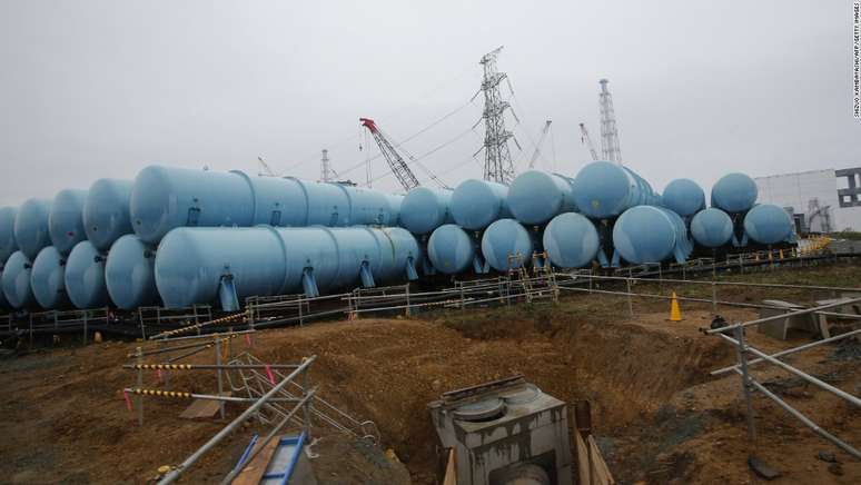 Tanques da Usina Nuclear de Fukushima, no Japão