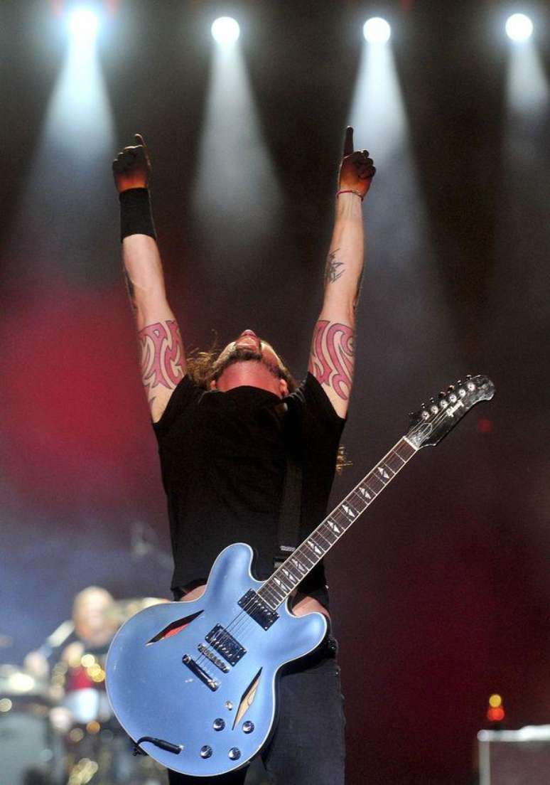 Dave Grohl e o Foo Fighters estão em turnê pelo Brasil 