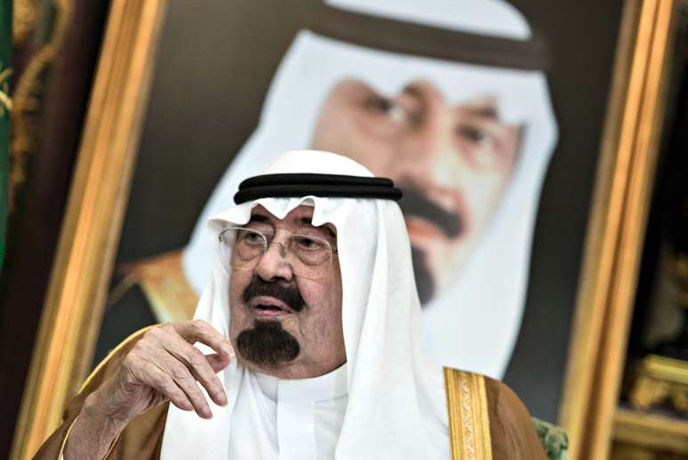 <p>O rei saudita Abdullah bin Abdul Aziz al-Saud em foto tirada no Pal&aacute;cio Real em Jeddah, em 11 de setembro de 2014</p>