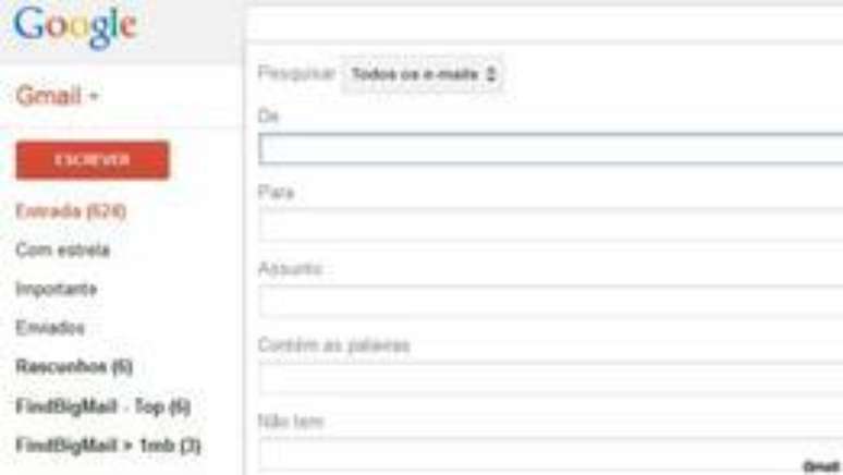 Página do Gmail