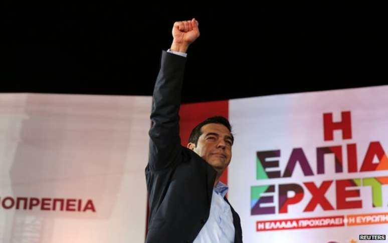 Alexis Tsipras, do partido de esquerda radical Syriza