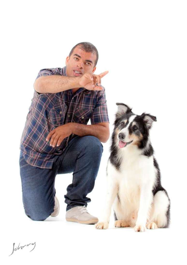 <p>Fenômeno e seu treinador, André Rosa</p>