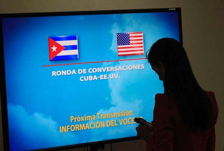 Painel anuncia conversação entre Cuba e Estados Unidos, em Havana. 22/01/2015