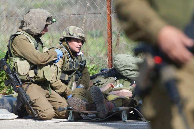 Soldado israelense fica ferido perto de fronteira com o Líbano. 28/01/2015.