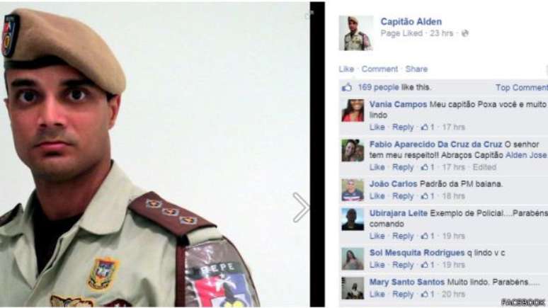 <p>Capitão também recebe elogios do público feminino em suas fotos postadas na página</p>
