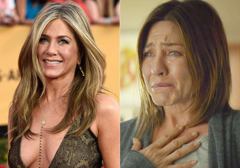 Em seu papel mais recente no cinema, Jennifer Aniston abriu mão das longas madeixas douradas e do bronzeado habitual para viver Claire no filme 'Cake'.