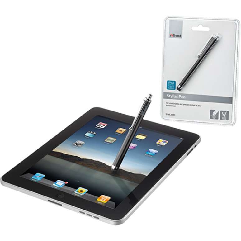 Caneta Stylus, da Trust, &eacute; uma op&ccedil;&atilde;o para evitar marcas de dedos no ecr&atilde; do tablet
