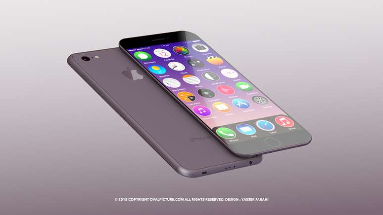 iPhone 7 ganha versão em vinho e tela de cristal safira em desenho de artista