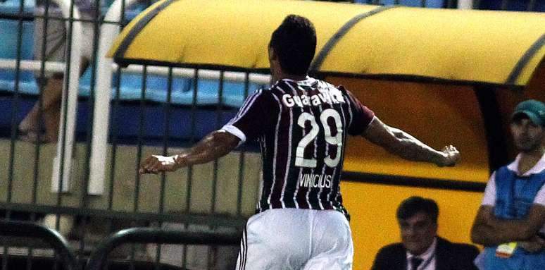 <p>Vinícius marcou o primeiro gol do time tricolor na partida</p>