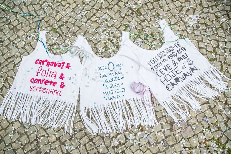 Regatas estilizadas para o Carnaval, da Zinzane. Pre&ccedil;o: R$ 39,99 (cada). Informa&ccedil;&otilde;es: (21) 2523-0331