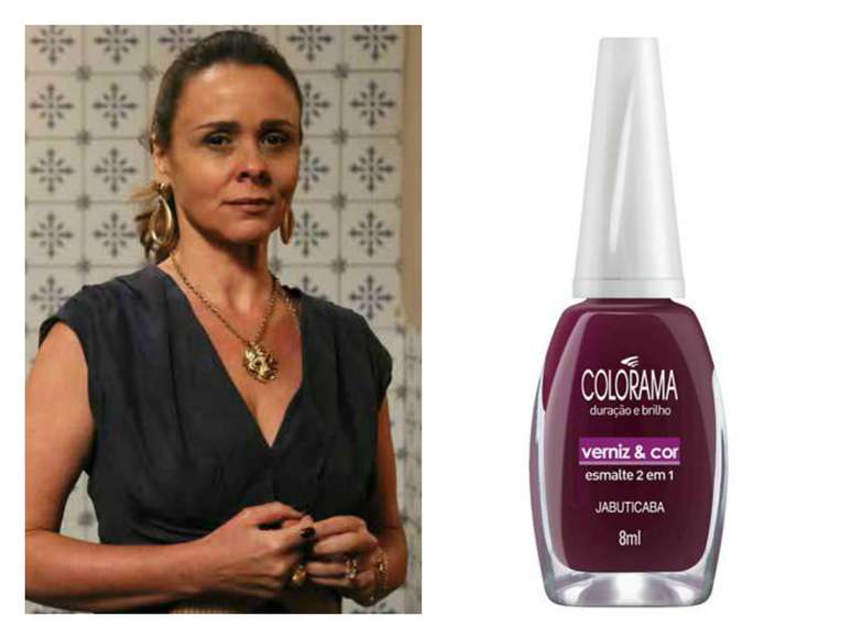 Carlota (Giulia Gam), de Boogie Oogie, está em décimo lugar com esmalte vinho. É a cor Jabuticaba, da Colorama. Preço: R$ 2,99. Informações: 0800-7010114