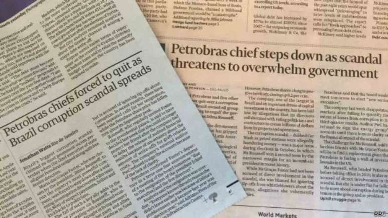 Jornais internacionais dizem que troca de diretoria da Petrobras seria tentativa de recuperar confiança de investidores